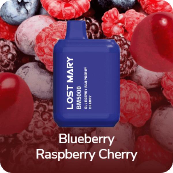 Best Deal Lost Mary BM5000 Puffs Disposable Vape 12mL Bluberry Raspberry Cherry