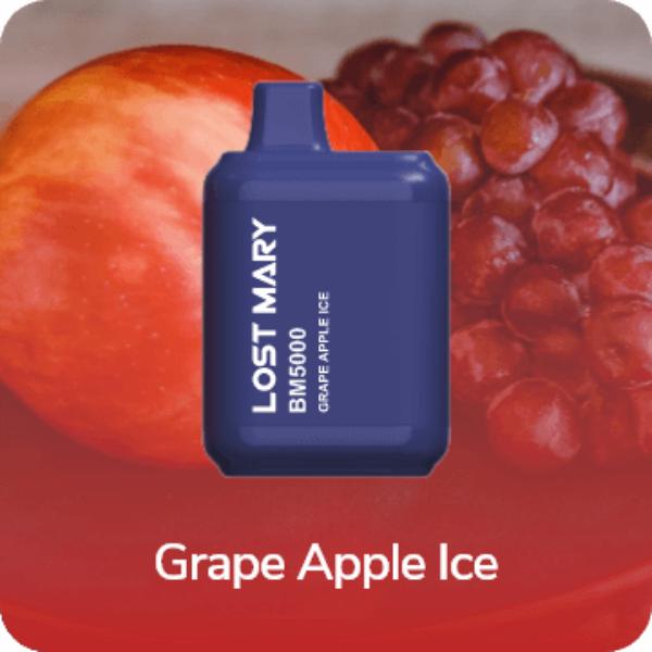 Best Deal Lost Mary BM5000 Puffs Disposable Vape 12mL Grape Apple Ice