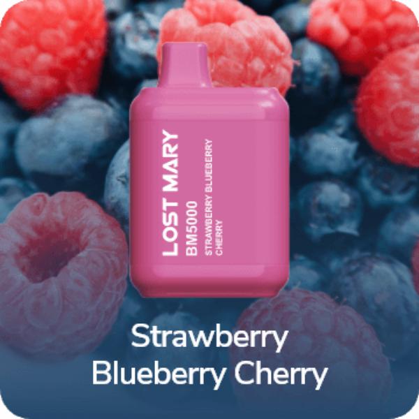 Best Deal Lost Mary BM5000 Puffs Disposable Vape 12mL Strawberry Blueberry Cherry