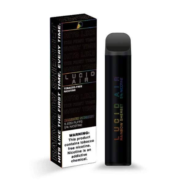 Lucid Air Disposable Vape 5000 Puffs 10-Pack 16.7mL Rainbow Sherbet