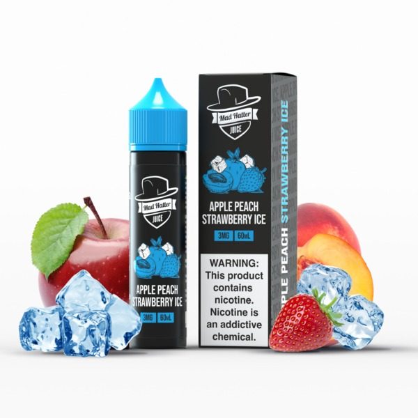Mad Hatter Juice 60mL - Apple Peach Strawberry Ice