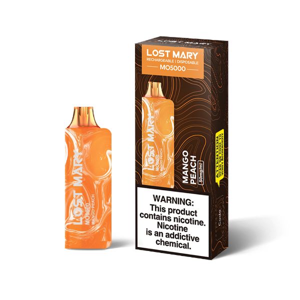 Best Deal Lost Mary MO5000 Disposable Vape by Elf Bar 10 Pack 13.5mL Mango Peach