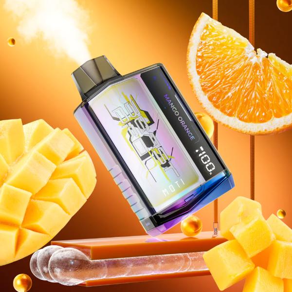 Moti Beast Pro 10000 Puffs Rechargeable Vape Disposable 18mL Best Flavor Mango Orange