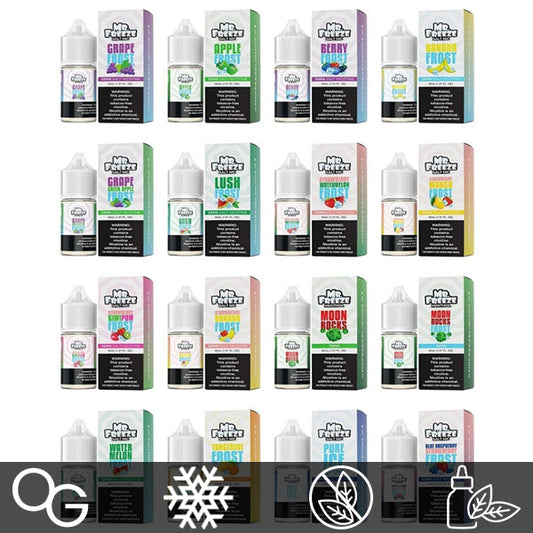 Mr freeze tfn 30mL vape salts best flavors group picture