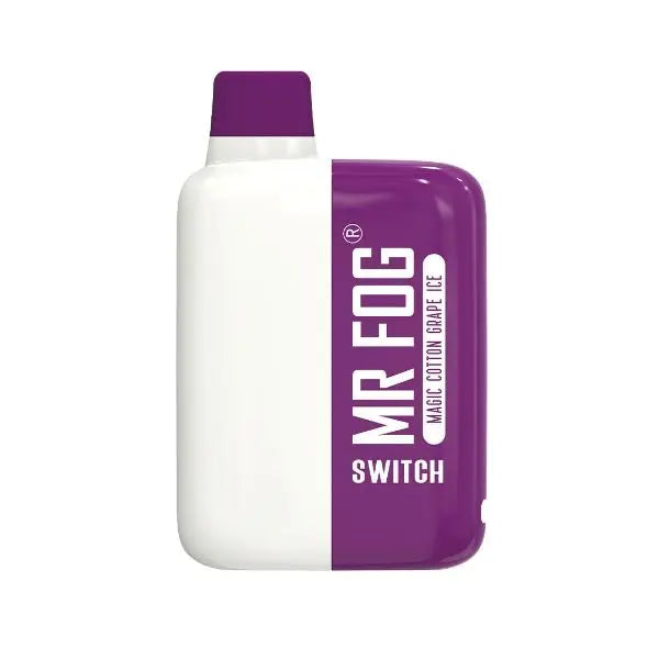 Best Deal Mr. Fog Switch SW5500 Rechargeable Disposable Vape 15mL 10 Pack Magic Cotton Grape Ice