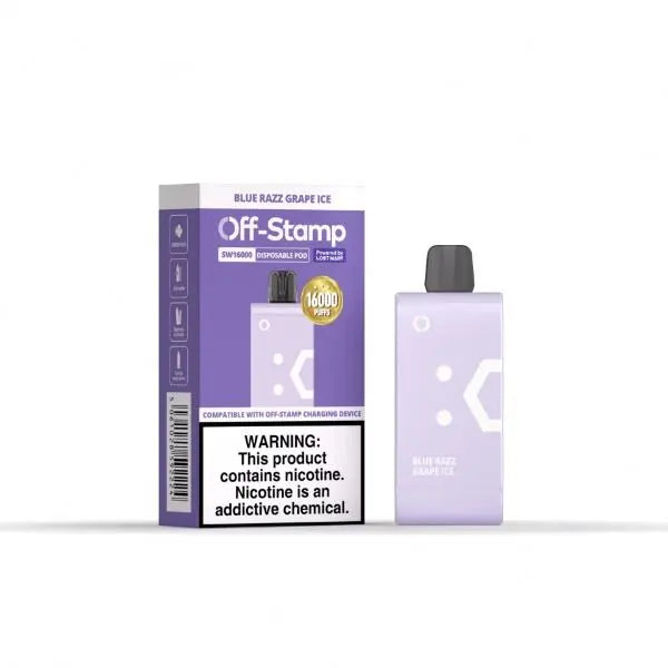 Best Deal Off-Stamp SW16000 Disposable Pod Blue Razz Grape Ice