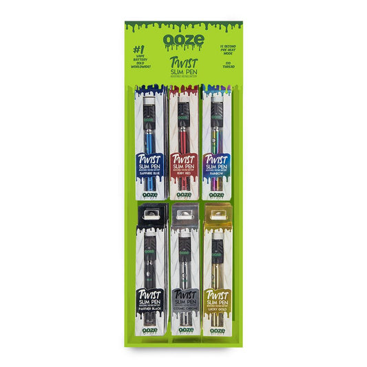 Ooze Slim Pen Twist Battery Display Wholesale