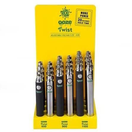 Ooze Twist Battery Display 24ct. Wholesale