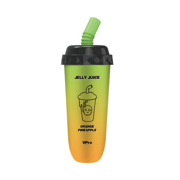 Vpro Jelly Juice 8000 Puffs Rechargeable Vape Disposable 15mL 10 Pack Best Flavor Orange Pineapple