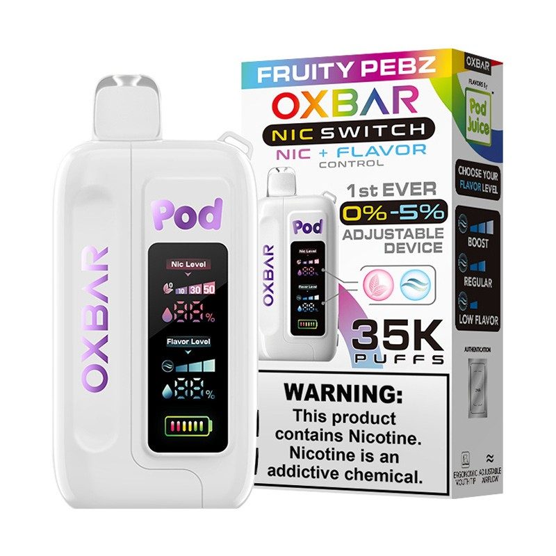 OXBAR Pod Juice NIC Switch 35,000 Puff Disposable Fruity Pebz