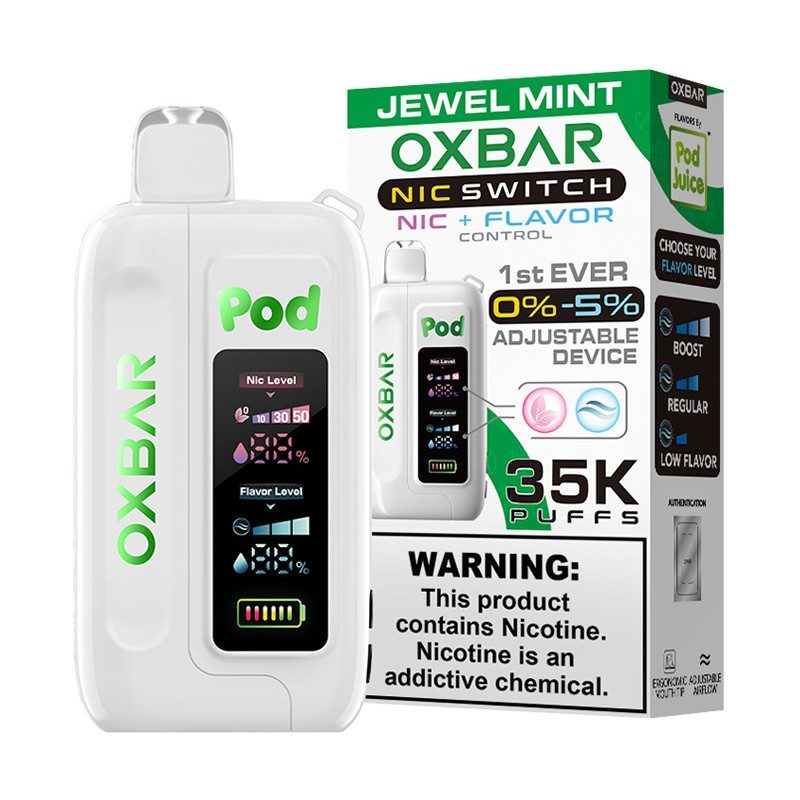 OXBAR Pod Juice NIC Switch 35,000 Puff Disposable Jewel Mint