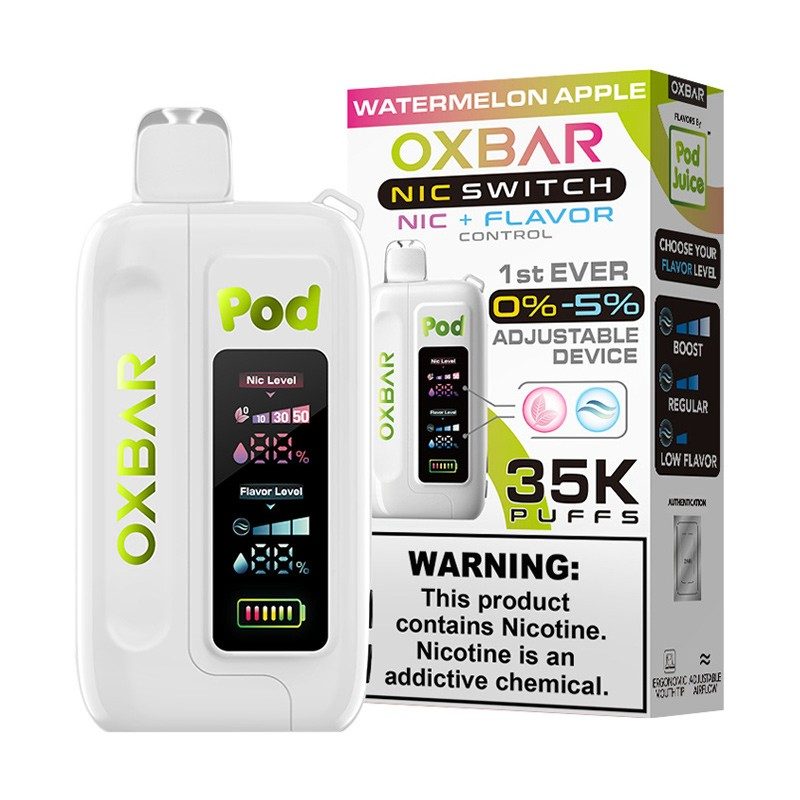 OXBAR Pod Juice NIC Switch 35,000 Puff Disposable Watermelon Apple