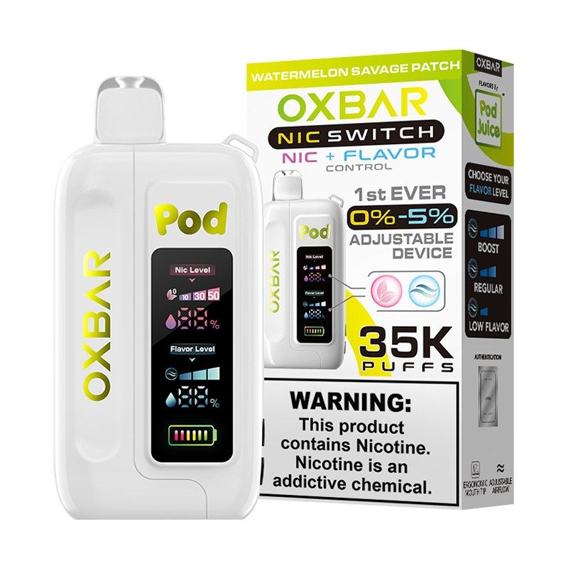 OXBAR Pod Juice NIC Switch 35,000 Puff Disposable Watermelon Savage Patch