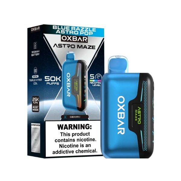 OXBAR Astro Maze 50,000 Puffs Disposable - Blue Razzle Astro Pop