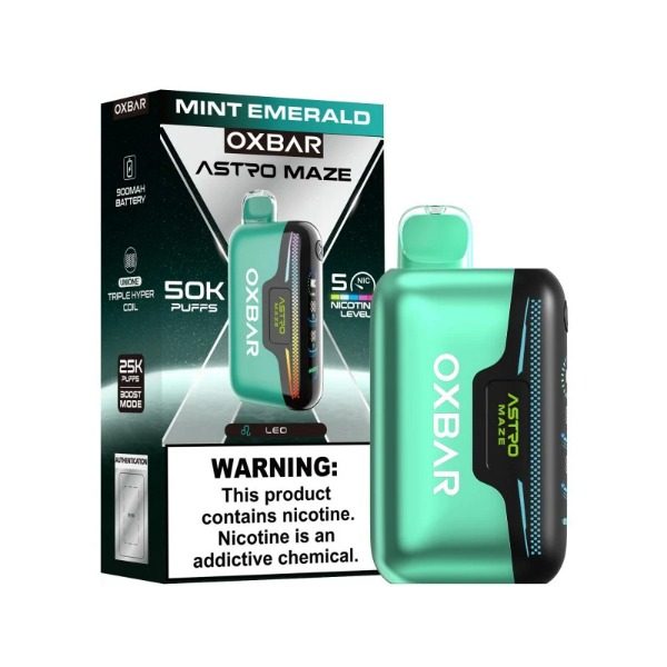 OXBAR Astro Maze 50,000 Puffs Disposable - Mint Emerald