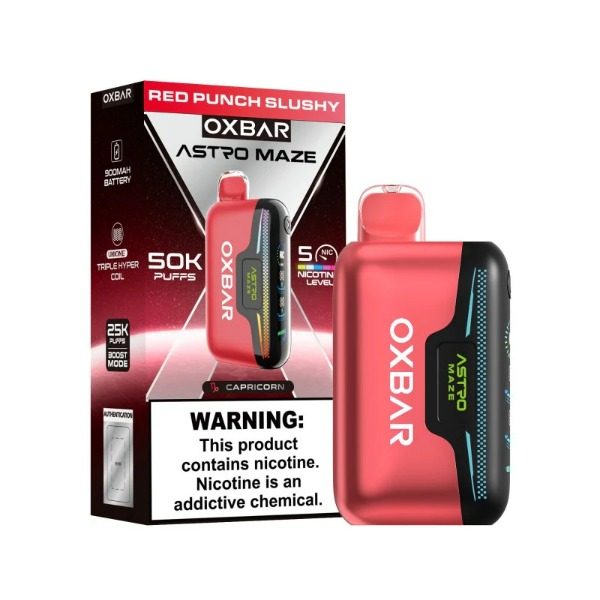 OXBAR Astro Maze 50,000 Puffs Disposable - Red Punch Slushy