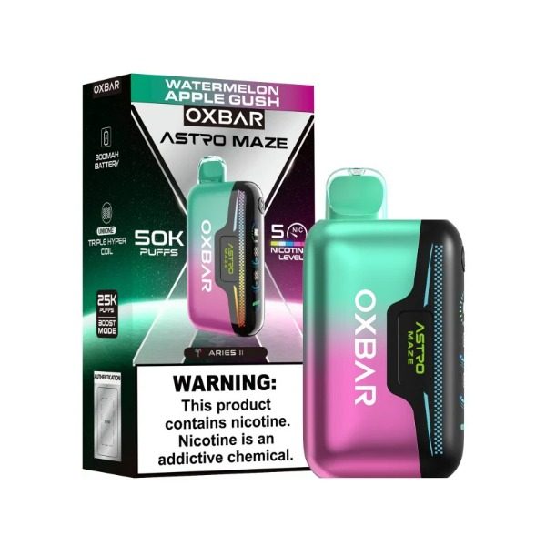 OXBAR Astro Maze 50,000 Puffs Disposable - Watermelon Apple Gush