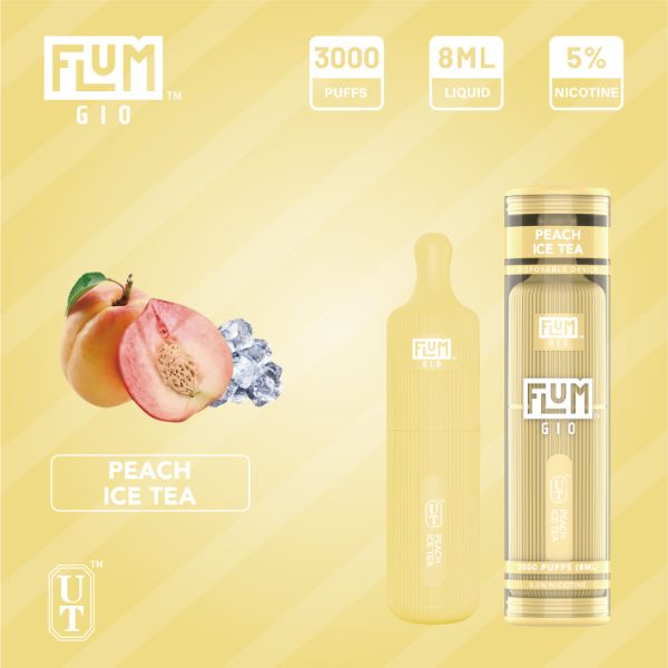 Flum GIO Disposable Vape 10-Pack Best Flavor Peach Ice Tea