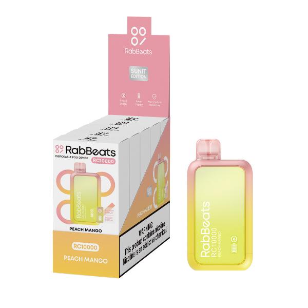 RabBeats RC10000 10000 Puffs Disposable Vape 18mL Best Flavor Peach Mango