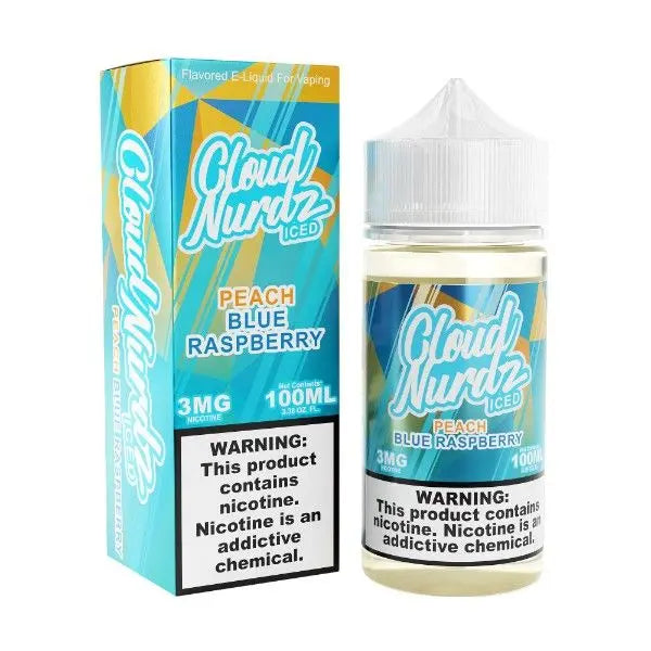 Best Deal Cloud Nurdz 100mL Vape Juice - Peach Blue Raspberry Iced