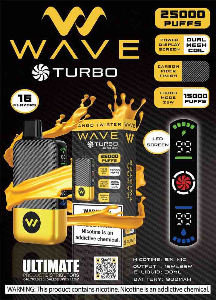 Wave Turbo 25000 Puffs Rechargeable Disposable