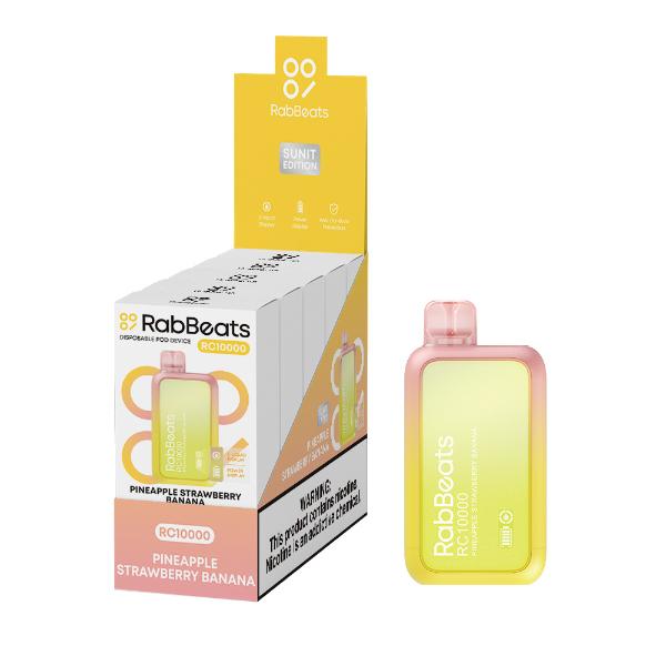 RabBeats RC10000 10000 Puffs Disposable Vape 18mL Best Flavor Pineapple Strawberry Banana