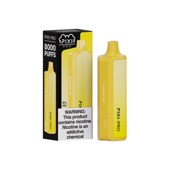 Best Deal Pixi Pro 8000 Puffs Disposable Vape 14mL OG banana Ice