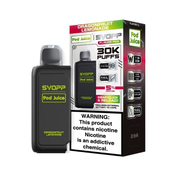Pod Juice SVOPP 30,000 Puffs Disposable (Pod Only) - Dragonfruit Lemonade