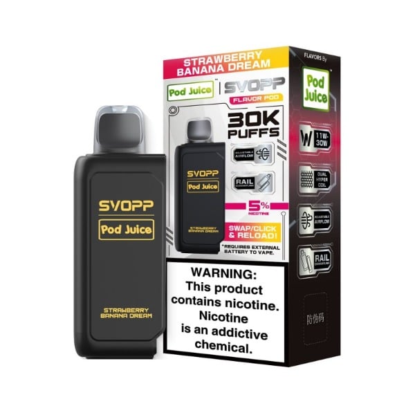 Pod Juice SVOPP 30,000 Puffs Disposable (Pod Only) - Strawberry Banana Dream