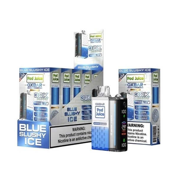 Pod Juice x OXBAR Magic Maze 2 30k Puffs Rechargeable Disposable - Blue Slushy Ice