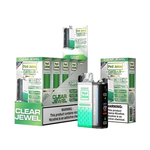 Pod Juice x OXBAR Magic Maze 2 30k Puffs Rechargeable Disposable - Clear Jewel