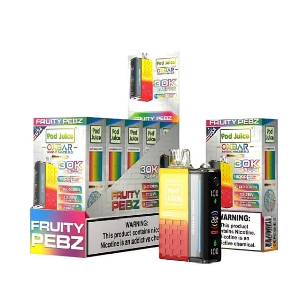 Pod Juice x OXBAR Magic Maze 2 30k Puffs Rechargeable Disposable - Fruity Pebz
