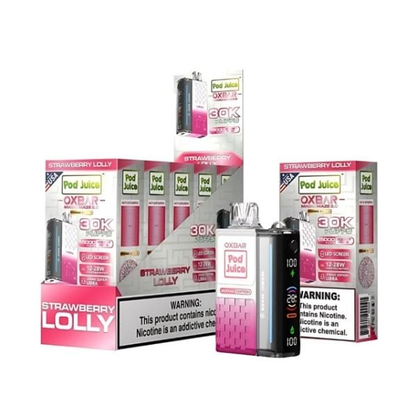Pod Juice x OXBAR Magic Maze 2 30k Puffs Rechargeable Disposable - Strawberry Lolly