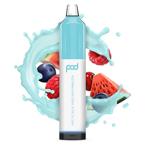 Pod Mesh 5500 Single Disposable Vape 12mL Best Flavor Arctic Blue Razz Watermelon