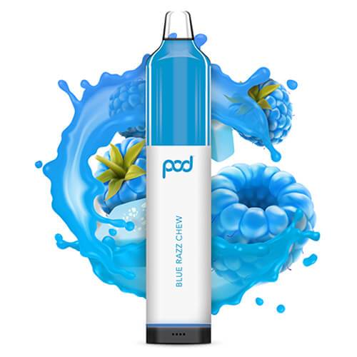 Pod Mesh 5500 Single Disposable Vape 12mL Best Flavor Blue Razz Chew