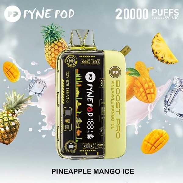 Pyne Pod Boost Pro 20000 Puffs Rechargeable Disposable - PIneapple Mango Ice