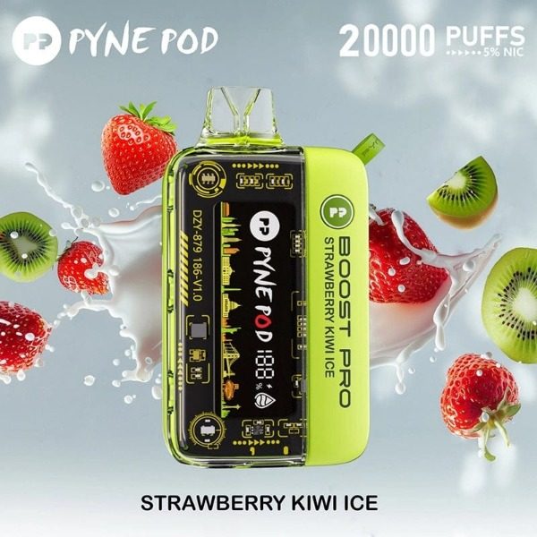 Pyne Pod Boost Pro 20000 Puffs Rechargeable Disposable - Strawberry Kiwi Ice