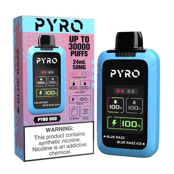 Pyro DUO 30000 Puffs Disposable - Blue Razz / Blue Razz ice