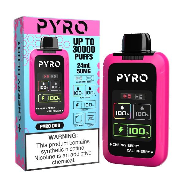 Pyro DUO 30000 Puffs Disposable - cherry berry cali cherry