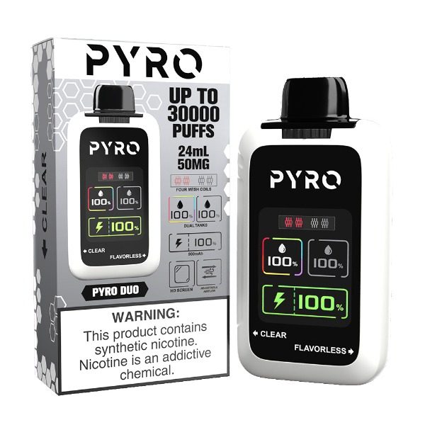 Pyro DUO 30000 Puffs Disposable - clear flavorless
