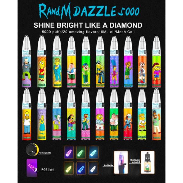 RandM Dazzle 5000 Puffs 10-Pack