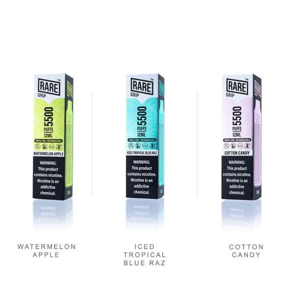 Rare Grip 5500 Puffs Mesh Rechargeable Vape Disposable 12mL 10 Pack