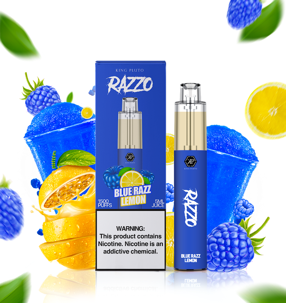 King Pluto Razzo Disposable Vape 5mL Best Flavor Blue Razz Lemon