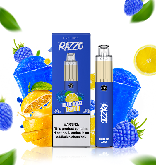 King Pluto Razzo Disposable Vape 5mL Best Flavor Blue Razz Lemon