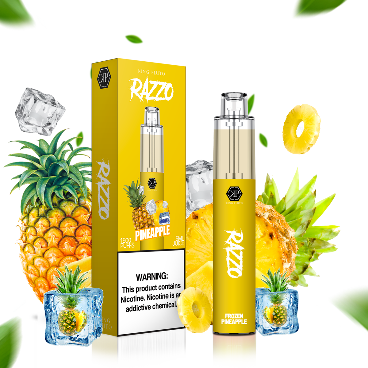 King Pluto Razzo Disposable Vape 5mL Best Flavor Frozen Pineapple
