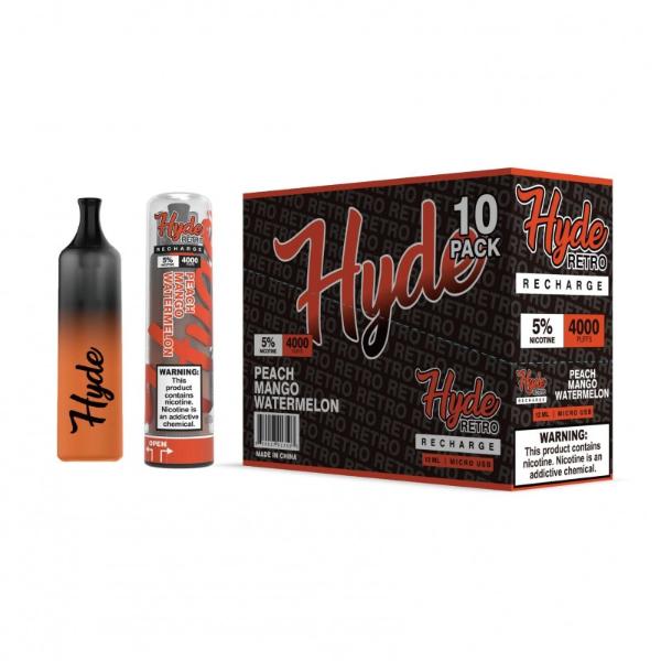 Hyde Retro Recharge Single Disposable Vape Best Flavor Peach Mango Watermelon