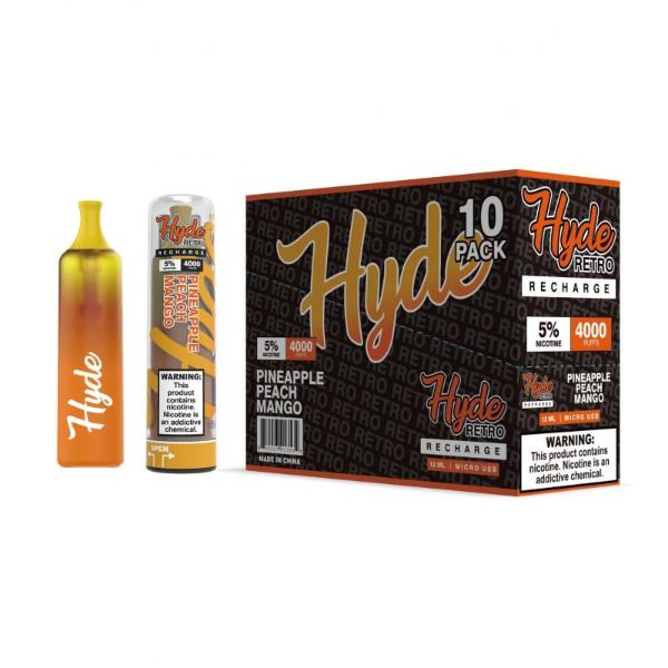 Hyde Retro Recharge Single Disposable Vape Best Flavor Pineapple Peach Mango