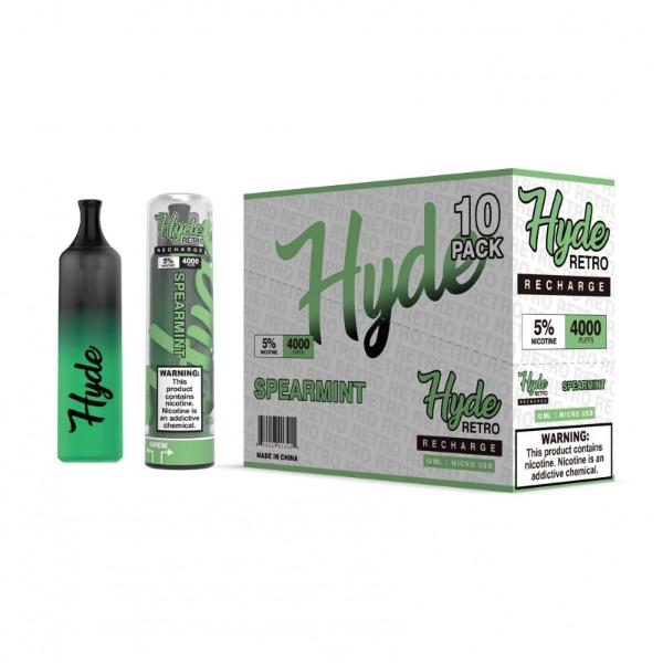 Hyde Retro Recharge Single Disposable Vape Best Flavor Spearmint