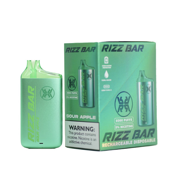 Rizz Bar 6000 Puffs Rechargeable Vape Disposable 15mL - $12.11 eJuices.co Rizz Bar 6000 Puffs Rechargeable Vape Disposable 15mL - $12.11 eJuices.co