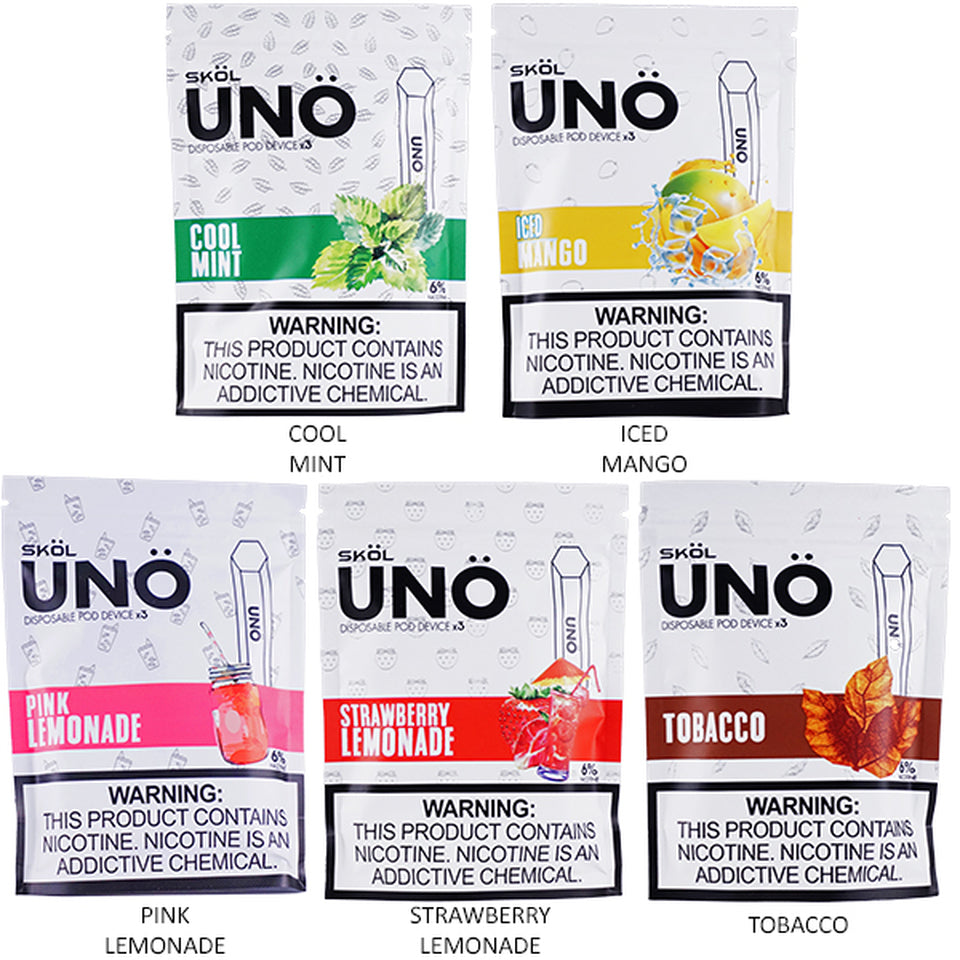 SKOL UNO Disposable E-Cigs Best Flavors